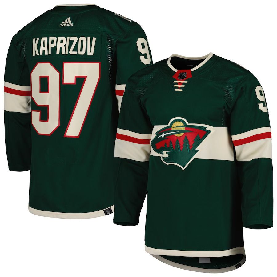 Men Minnesota Wild 97 Kirill Kaprizov adidas Green Primegreen Authentic Pro Home Player NHL Jersey